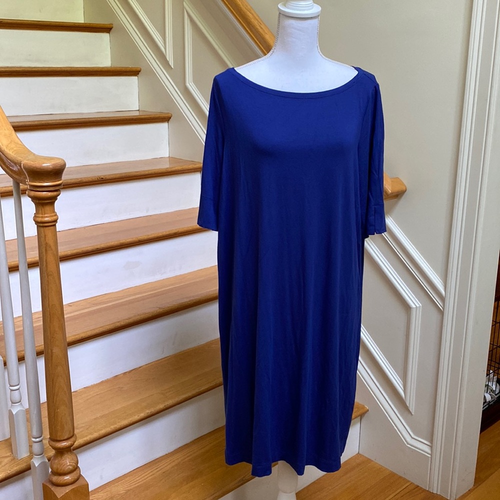 Eileen Fisher Tunic dress XL cobalt Blue gently worn